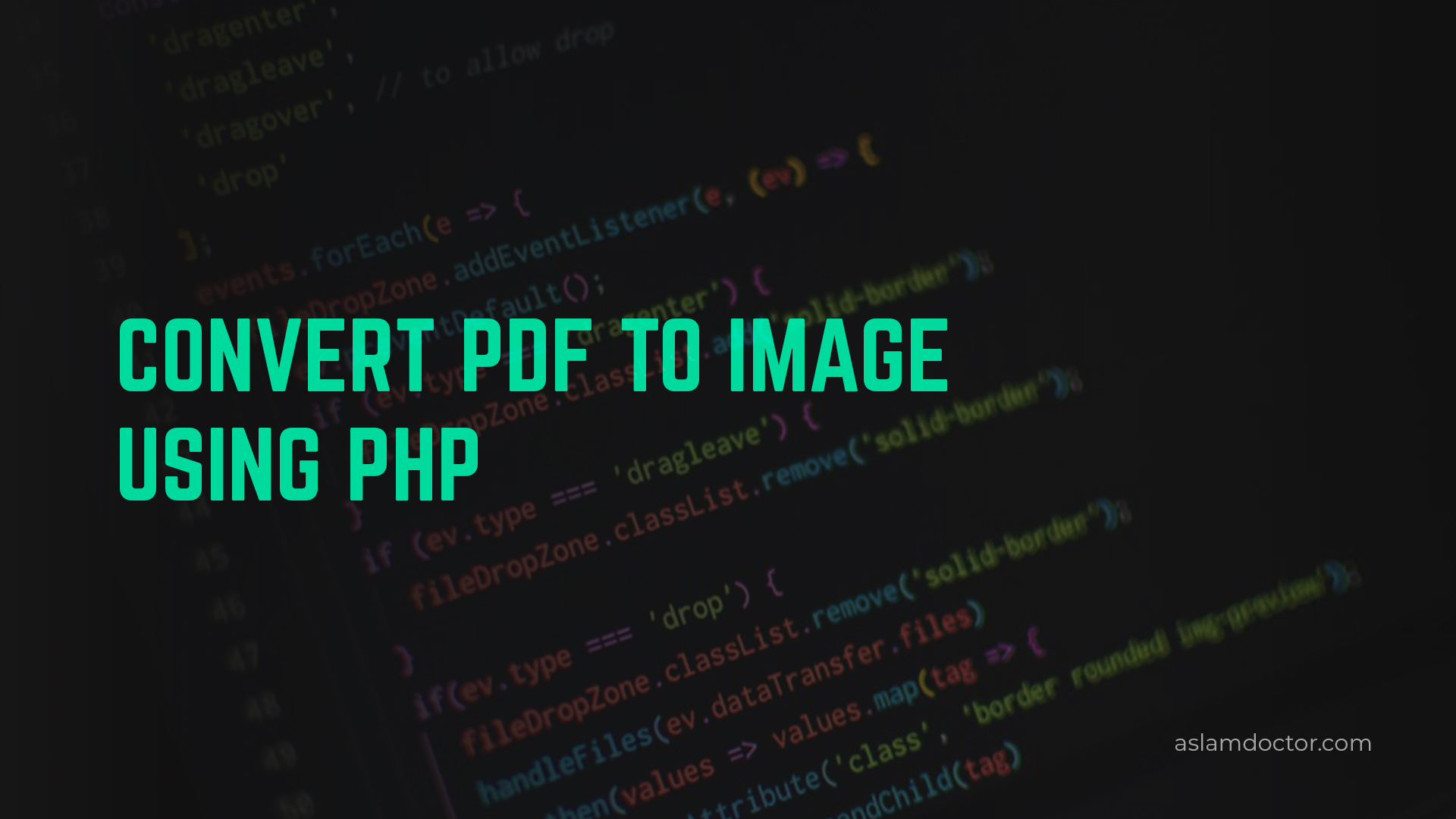 convert pdf to image php